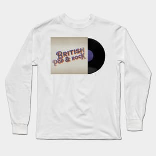 RETRO VINYL BRITISH POP ROCK Long Sleeve T-Shirt